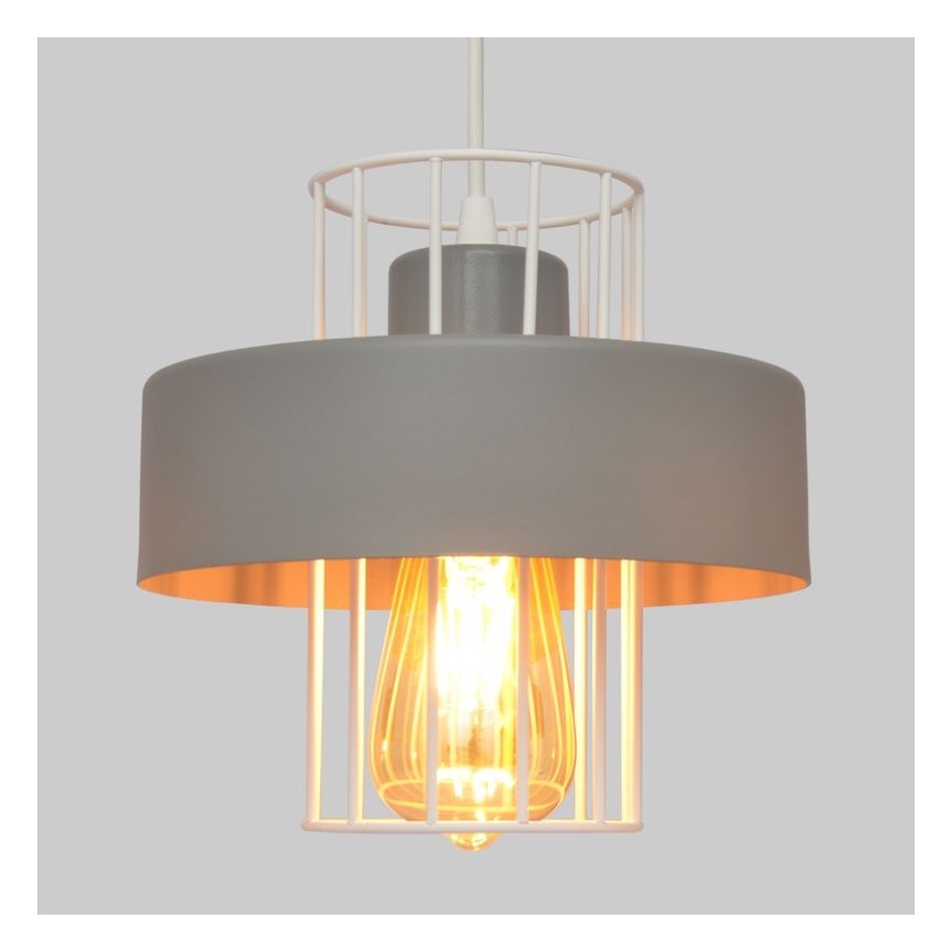 Luster na sajli VOLTA 1xE27/15W/230V sivo