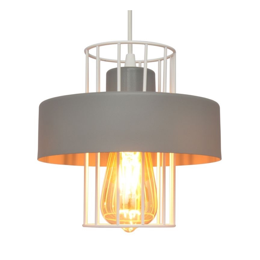 Luster na sajli VOLTA 1xE27/15W/230V sivo