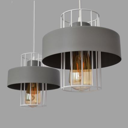 Luster na sajli VOLTA 2xE27/15W/230V sivo
