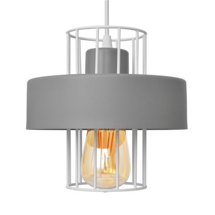 Luster na sajli VOLTA 2xE27/15W/230V sivo