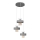 Luster na sajli VOLTA 3xE27/15W/230V pr. 42 cm sivo