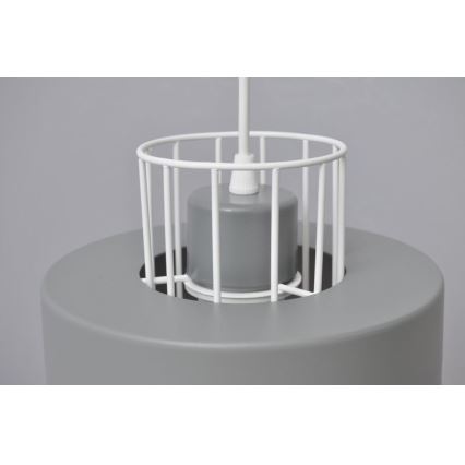 Luster na sajli VOLTA 3xE27/15W/230V pr. 42 cm sivo