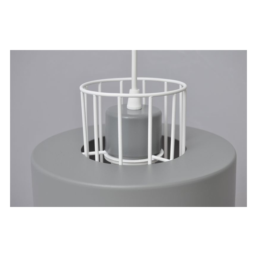 Luster na sajli VOLTA 3xE27/15W/230V pr. 42 cm sivo