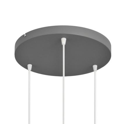 Luster na sajli VOLTA 3xE27/15W/230V pr. 42 cm sivo