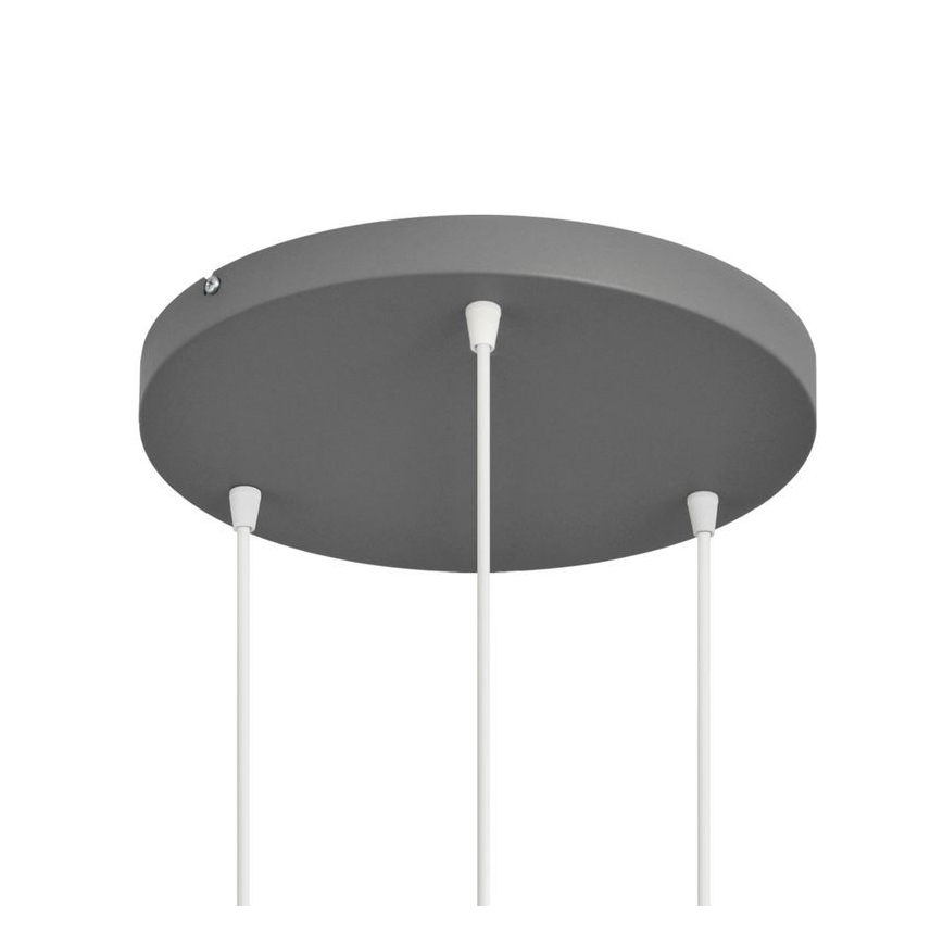 Luster na sajli VOLTA 3xE27/15W/230V pr. 42 cm sivo