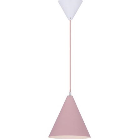 Luster na sajli VOSS 1xE27/40W/230V roze/bela