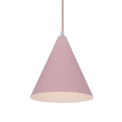 Luster na sajli VOSS 1xE27/40W/230V roze/bela