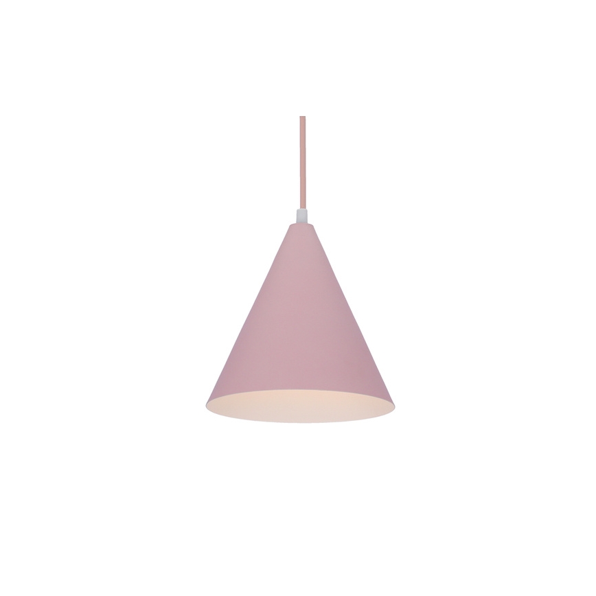 Luster na sajli VOSS 1xE27/40W/230V roze/bela
