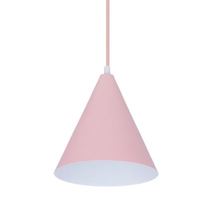 Luster na sajli VOSS 1xE27/40W/230V roze/bela