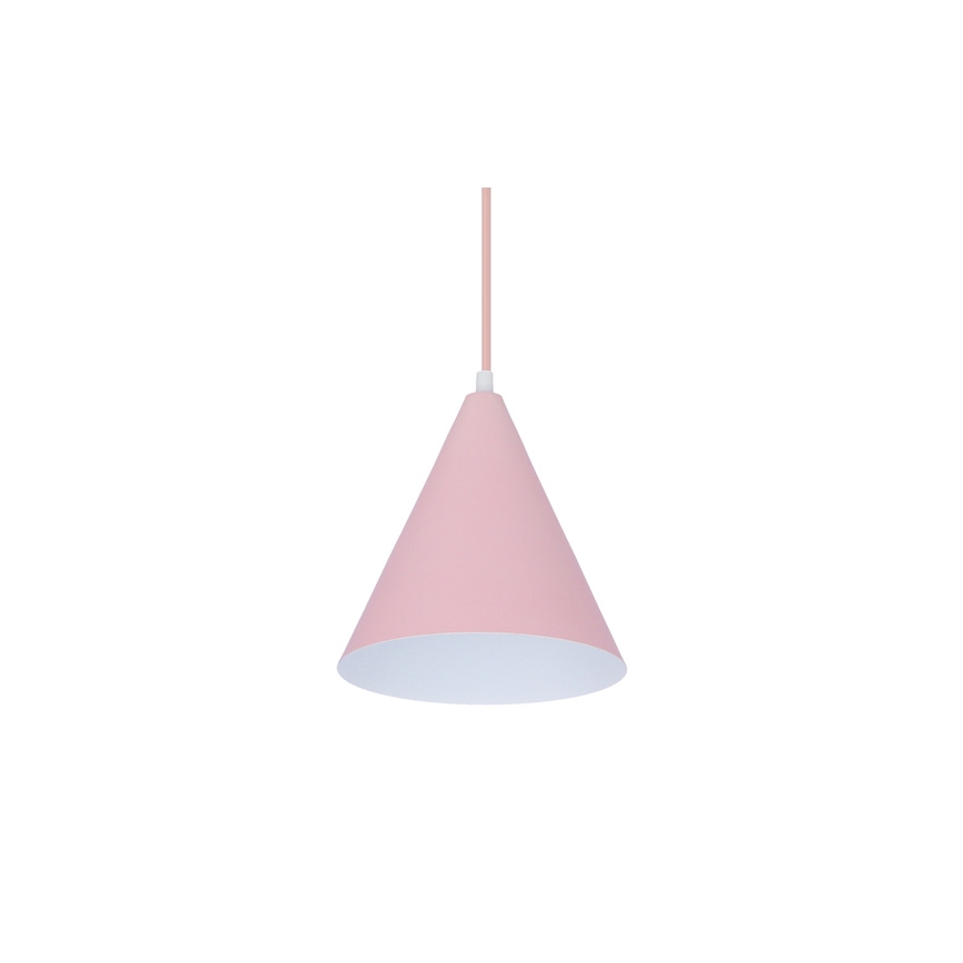 Luster na sajli VOSS 1xE27/40W/230V roze/bela