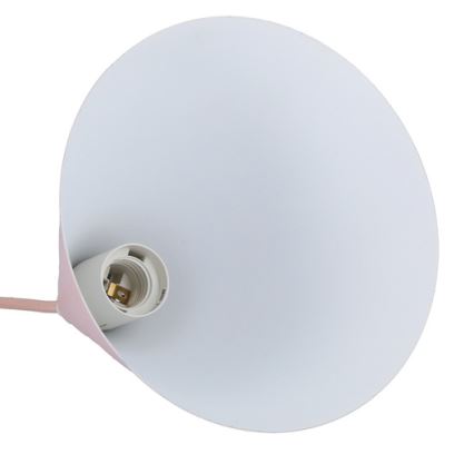 Luster na sajli VOSS 1xE27/40W/230V roze/bela