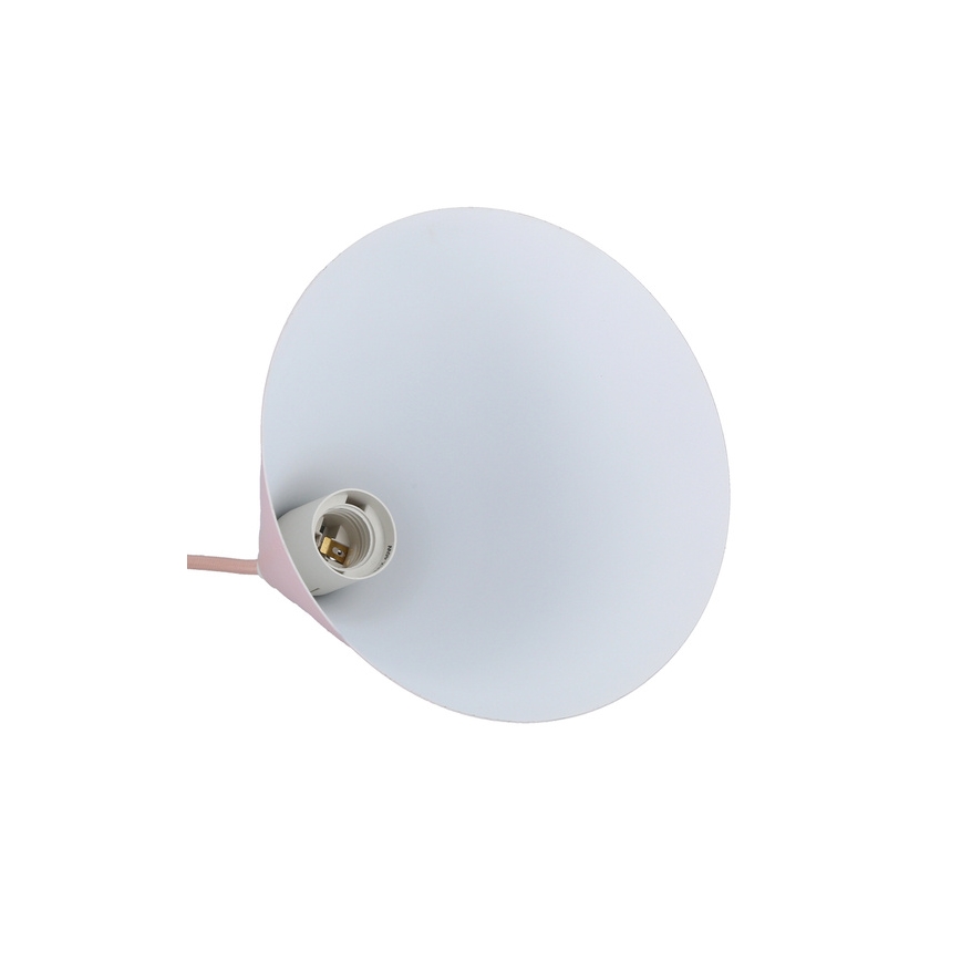 Luster na sajli VOSS 1xE27/40W/230V roze/bela