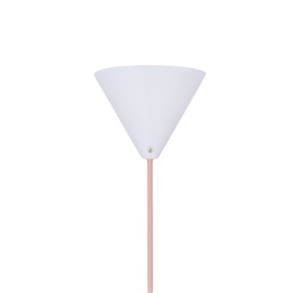 Luster na sajli VOSS 1xE27/40W/230V roze/bela