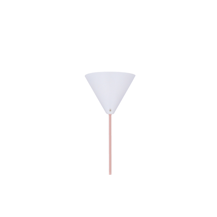 Luster na sajli VOSS 1xE27/40W/230V roze/bela