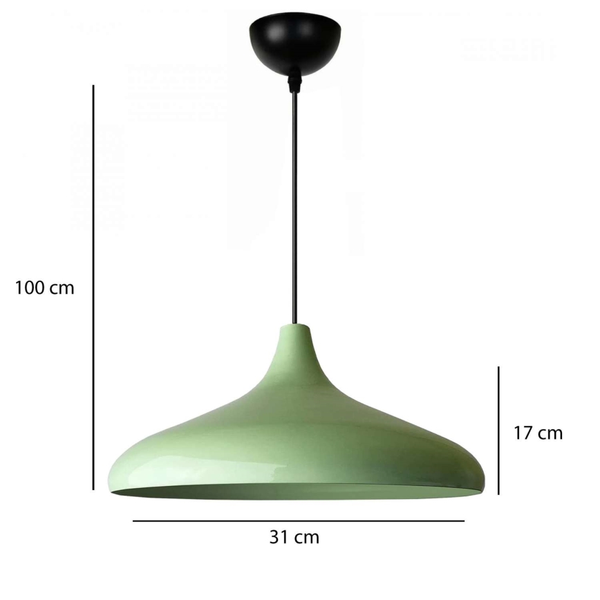 Luster na sajli VULCANO 1xE27/40W/230V zelen