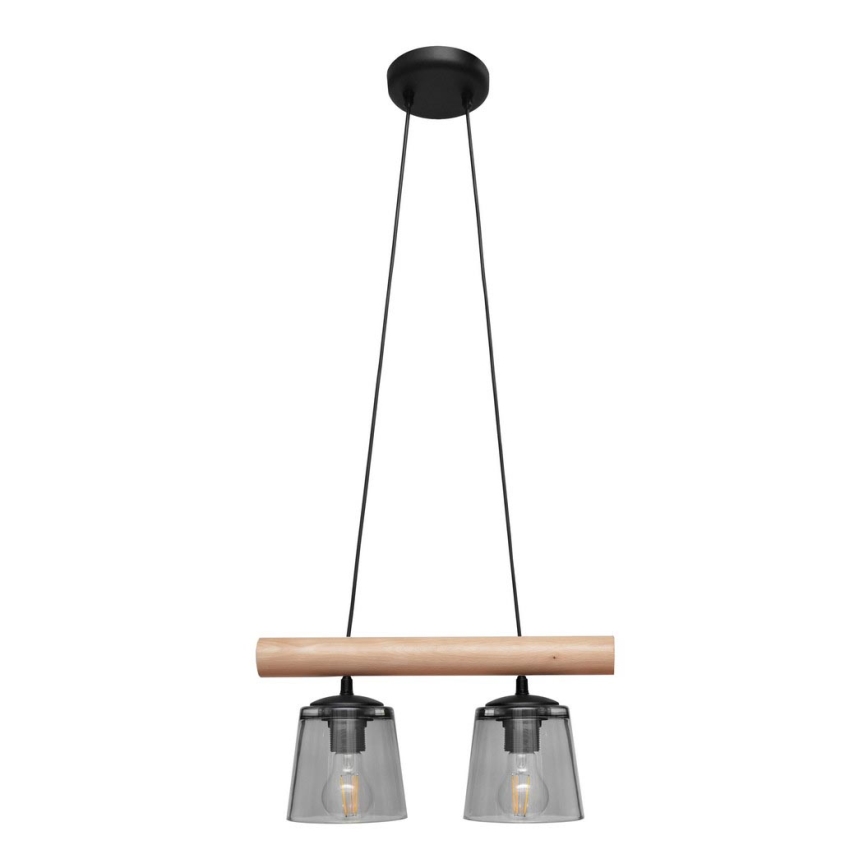 Luster na sajli WOODSTOCK 2xE27/15W/230V