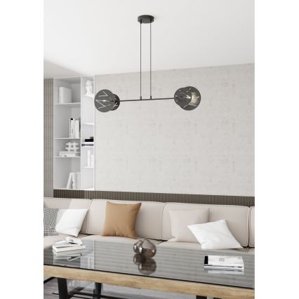 Luster na sajli XOTIC 2xE27/15W/230V crno