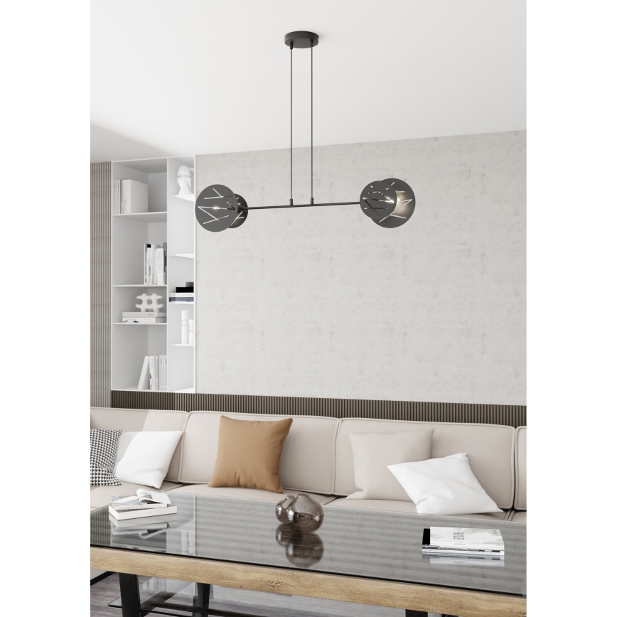 Luster na sajli XOTIC 2xE27/15W/230V crno
