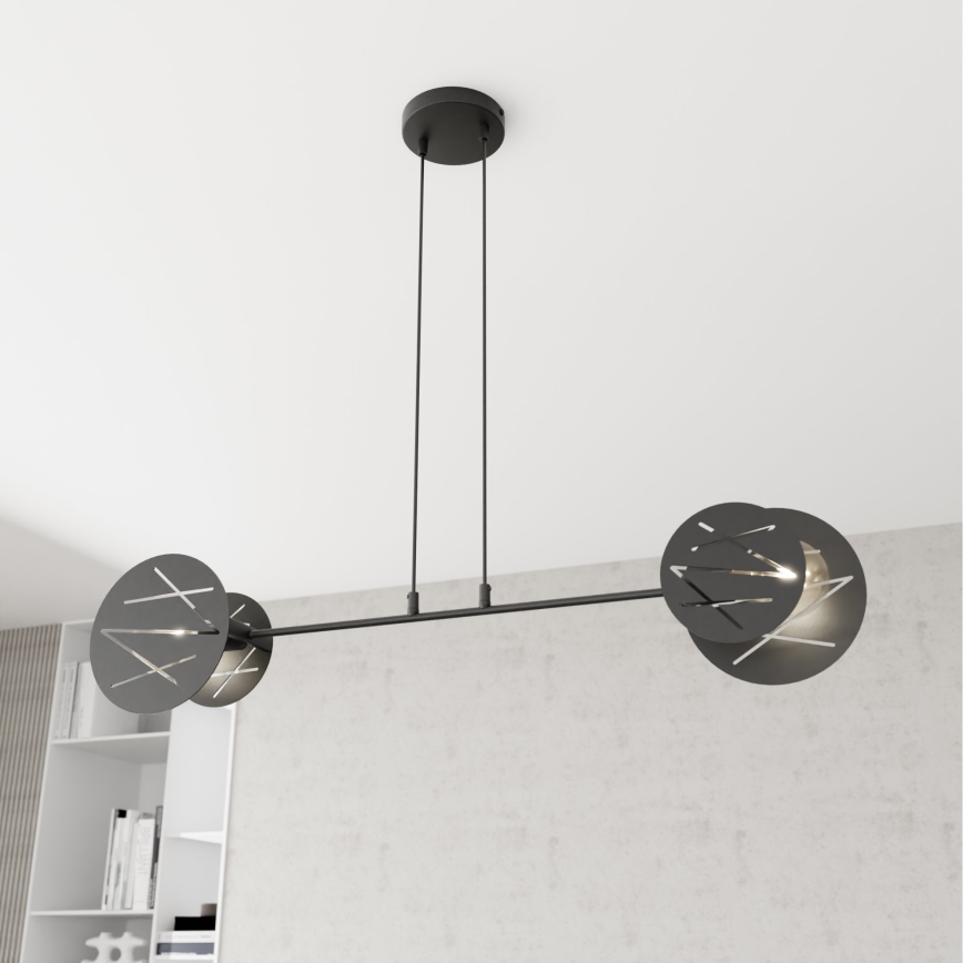 Luster na sajli XOTIC 2xE27/15W/230V crno