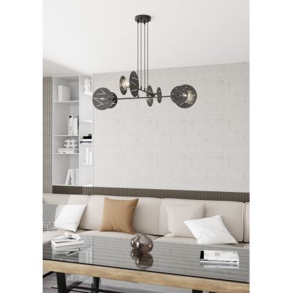Luster na sajli XOTIC 4xE27/15W/230V crno