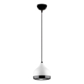 Luster na sajli YILDO 1xE27/40W/230V bela/crna