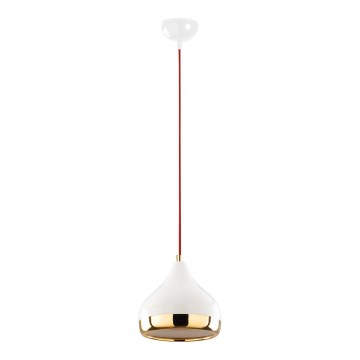 Luster na sajli YILDO 1xE27/40W/230V bela/zlatna/crvena