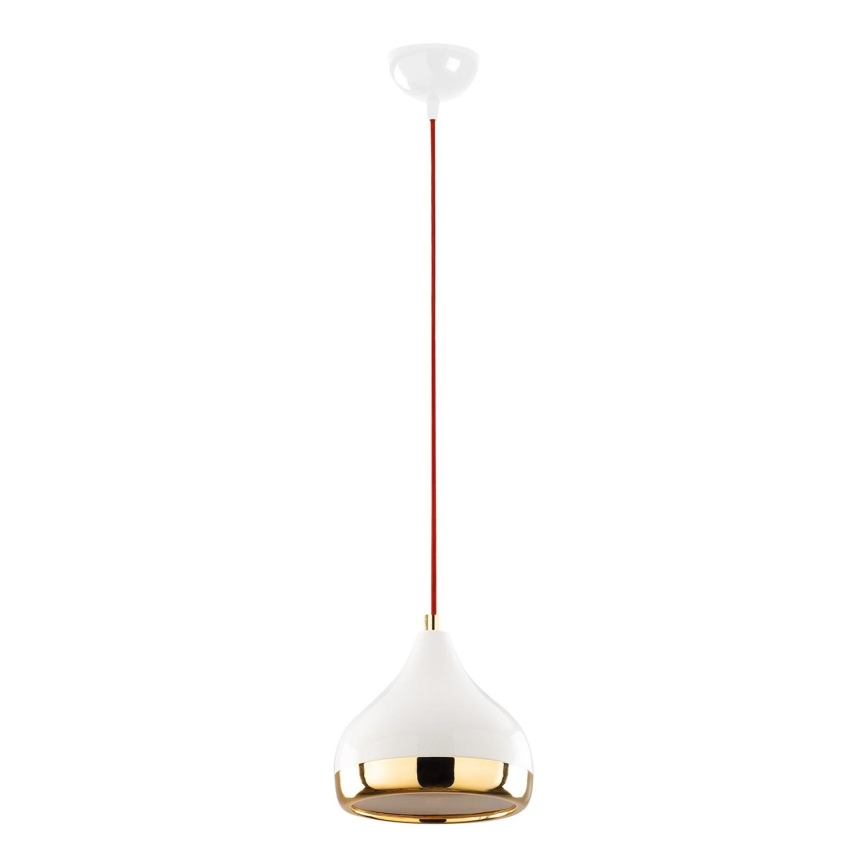 Luster na sajli YILDO 1xE27/40W/230V bela/zlatna/crvena