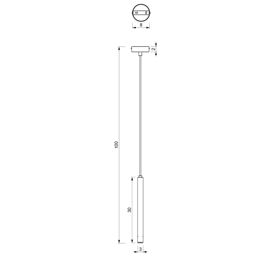 Luster na sajli YORU 1xG9/8W/230V 30 cm crno
