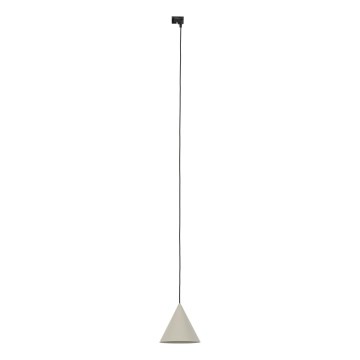 Luster na sajli za 1-fazni šinski sistem CONO 1xE27/15W/230V crno/bež