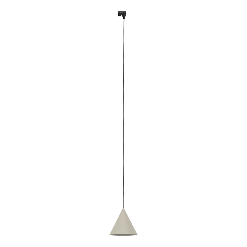 Luster na sajli za 1-fazni šinski sistem CONO 1xE27/15W/230V crno/bež