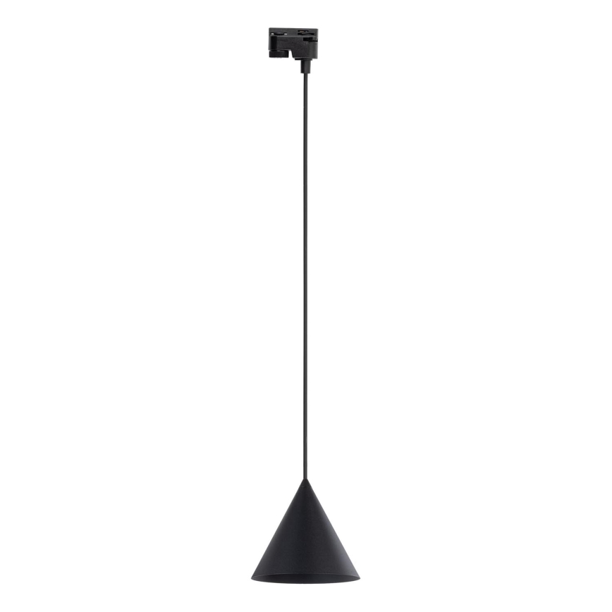 Luster na sajli za 1-fazni šinski sistem CONO 1xE27/15W/230V crno