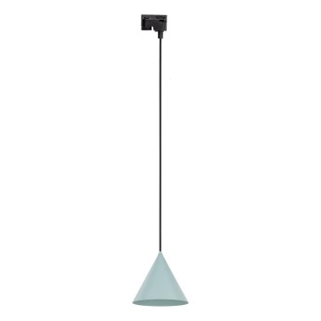 Luster na sajli za 1-fazni šinski sistem CONO 1xE27/15W/230V crno/menta