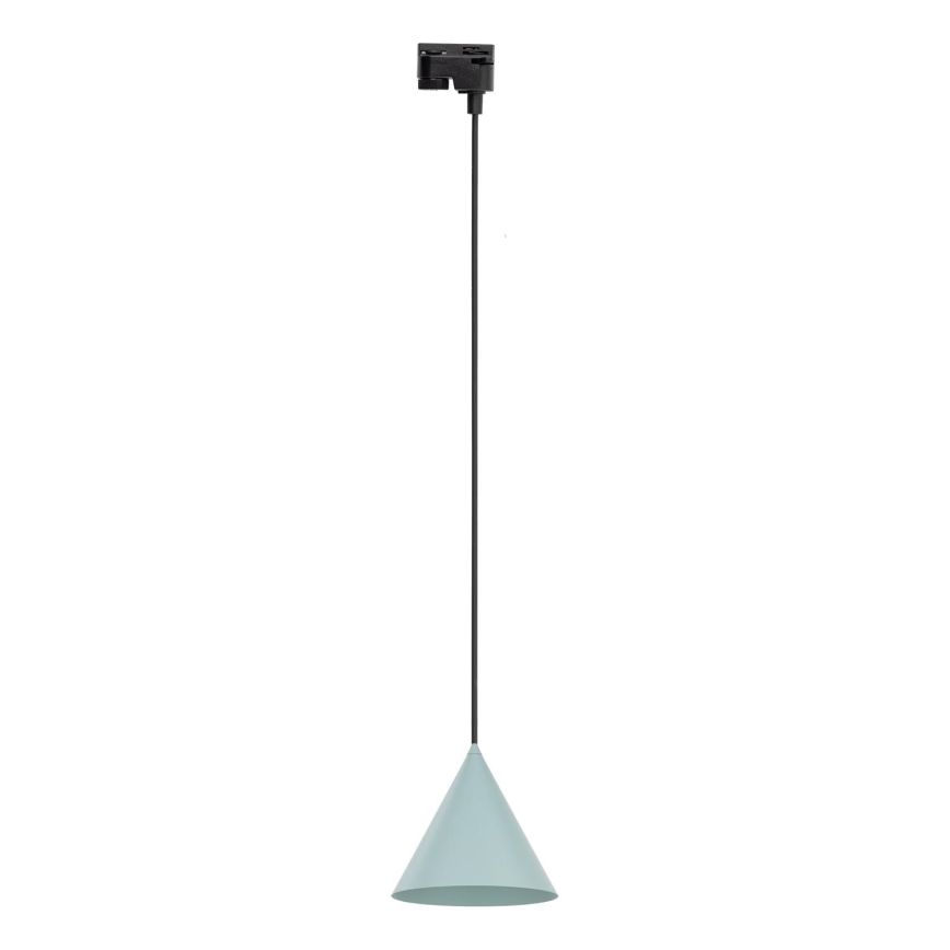 Luster na sajli za 1-fazni šinski sistem CONO 1xE27/15W/230V crno/menta