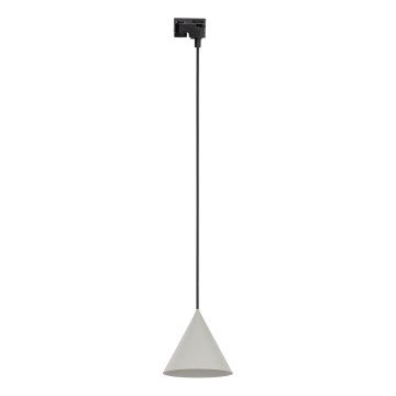 Luster na sajli za 1-fazni šinski sistem CONO 1xE27/15W/230V crno/sivo