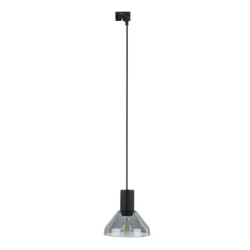 Luster na sajli za 1-fazni šinski sistem NEO 1xE27/15W/230V crno/dimno crno