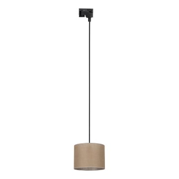 Luster na sajli za 1-fazni šinski sistem TRACER 1xE27/15W/230V pr. 20 cm crno/braon