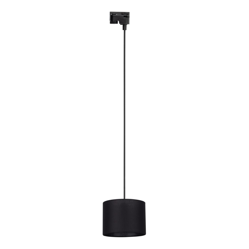 Luster na sajli za 1-fazni šinski sistem TRACER 1xE27/15W/230V pr. 20 cm crno