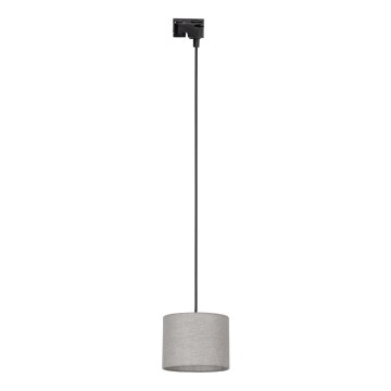 Luster na sajli za 1-fazni šinski sistem TRACER 1xE27/15W/230V pr. 20 cm crno/sivo