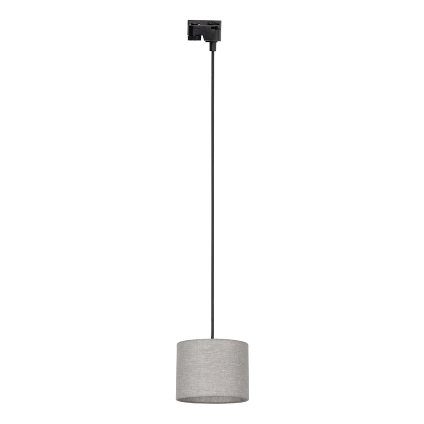 Luster na sajli za 1-fazni šinski sistem TRACER 1xE27/15W/230V pr. 20 cm crno/sivo