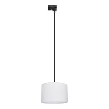 Luster na sajli za 1-fazni šinski sistem TRACER 1xE27/15W/230V pr. 30 cm crno/bela