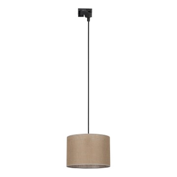 Luster na sajli za 1-fazni šinski sistem TRACER 1xE27/15W/230V pr. 30 cm crno/braon