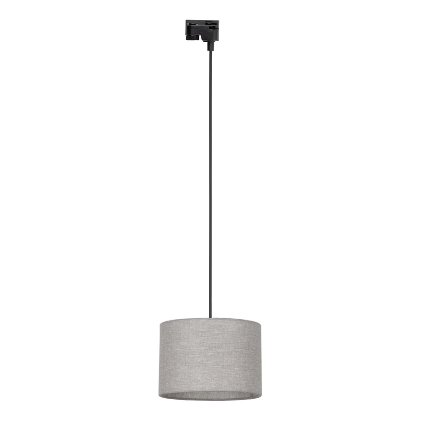 Luster na sajli za 1-fazni šinski sistem TRACER 1xE27/15W/230V pr. 30 cm crno/sivo