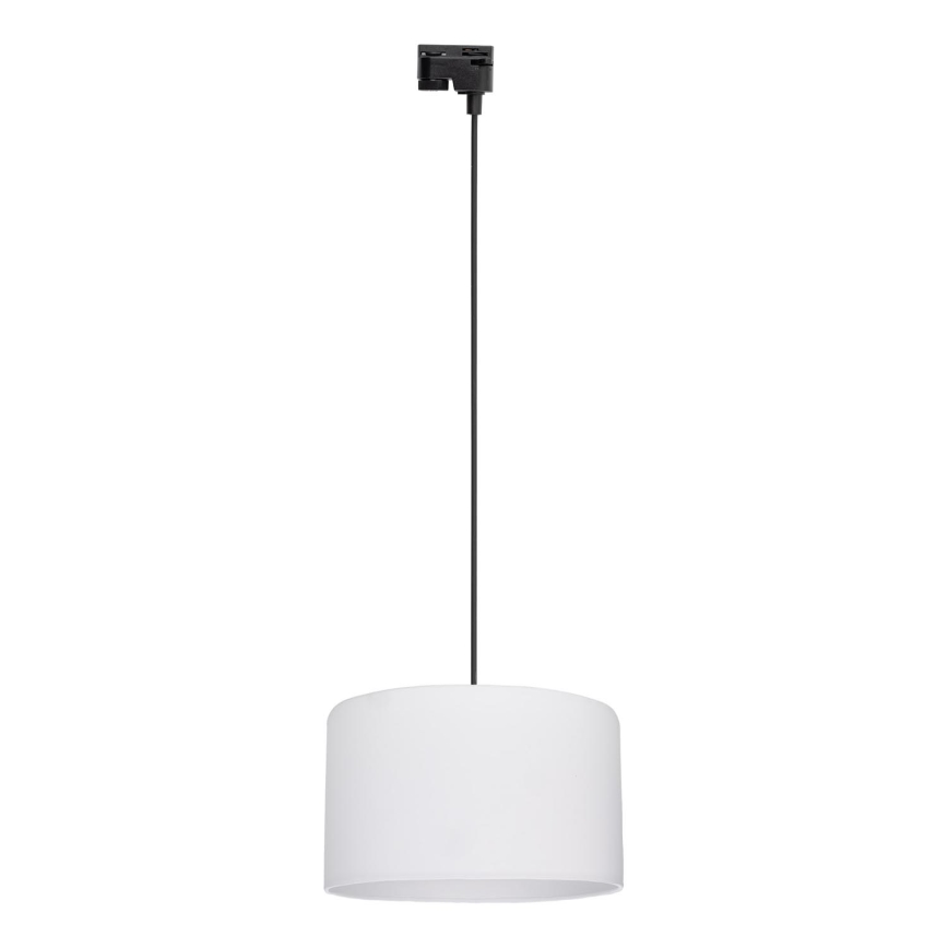 Luster na sajli za 1-fazni šinski sistem TRACER 1xE27/15W/230V pr. 38 cm crno/bela