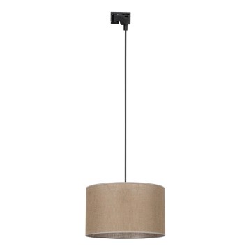 Luster na sajli za 1-fazni šinski sistem TRACER 1xE27/15W/230V pr. 38 cm crno/braon
