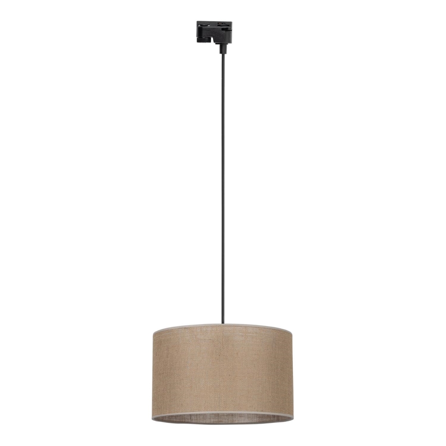 Luster na sajli za 1-fazni šinski sistem TRACER 1xE27/15W/230V pr. 38 cm crno/braon