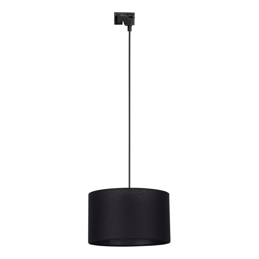 Luster na sajli za 1-fazni šinski sistem TRACER 1xE27/15W/230V pr. 38 cm crno