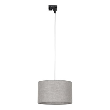 Luster na sajli za 1-fazni šinski sistem TRACER 1xE27/15W/230V pr. 38 cm crno/sivo