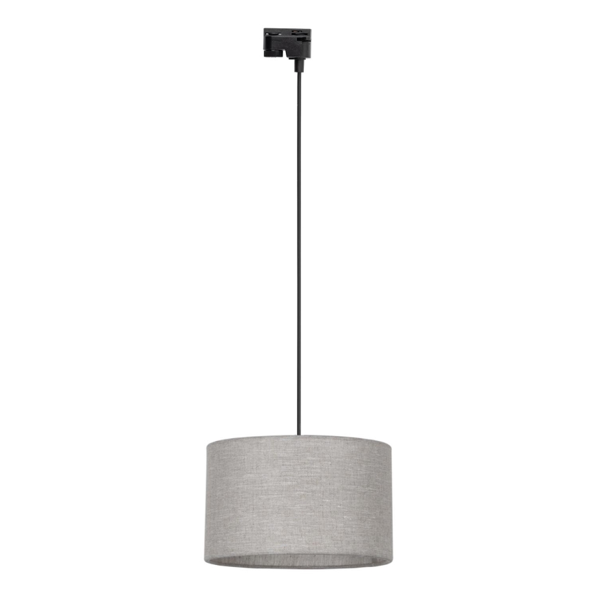 Luster na sajli za 1-fazni šinski sistem TRACER 1xE27/15W/230V pr. 38 cm crno/sivo
