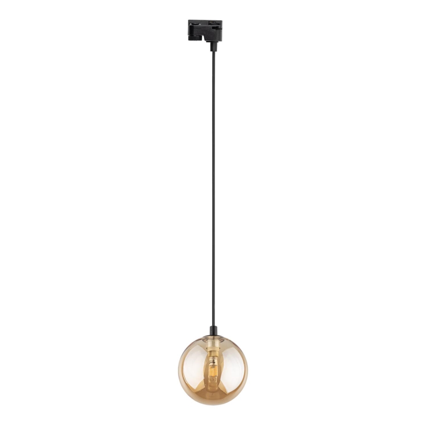 Luster na sajli za 1-fazni šinski sistem TRACER 1xG9/8W/230V crno/dimno braon