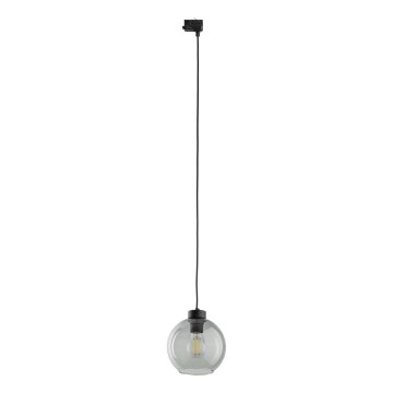 Luster na sajli za 3-fazni šinski sastav CUBUS 1xE27/15W/230V crno/dimno crno